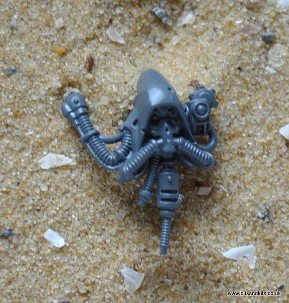 Close-up bits photo of the Tech-Priest Dominus head used in the conversion.